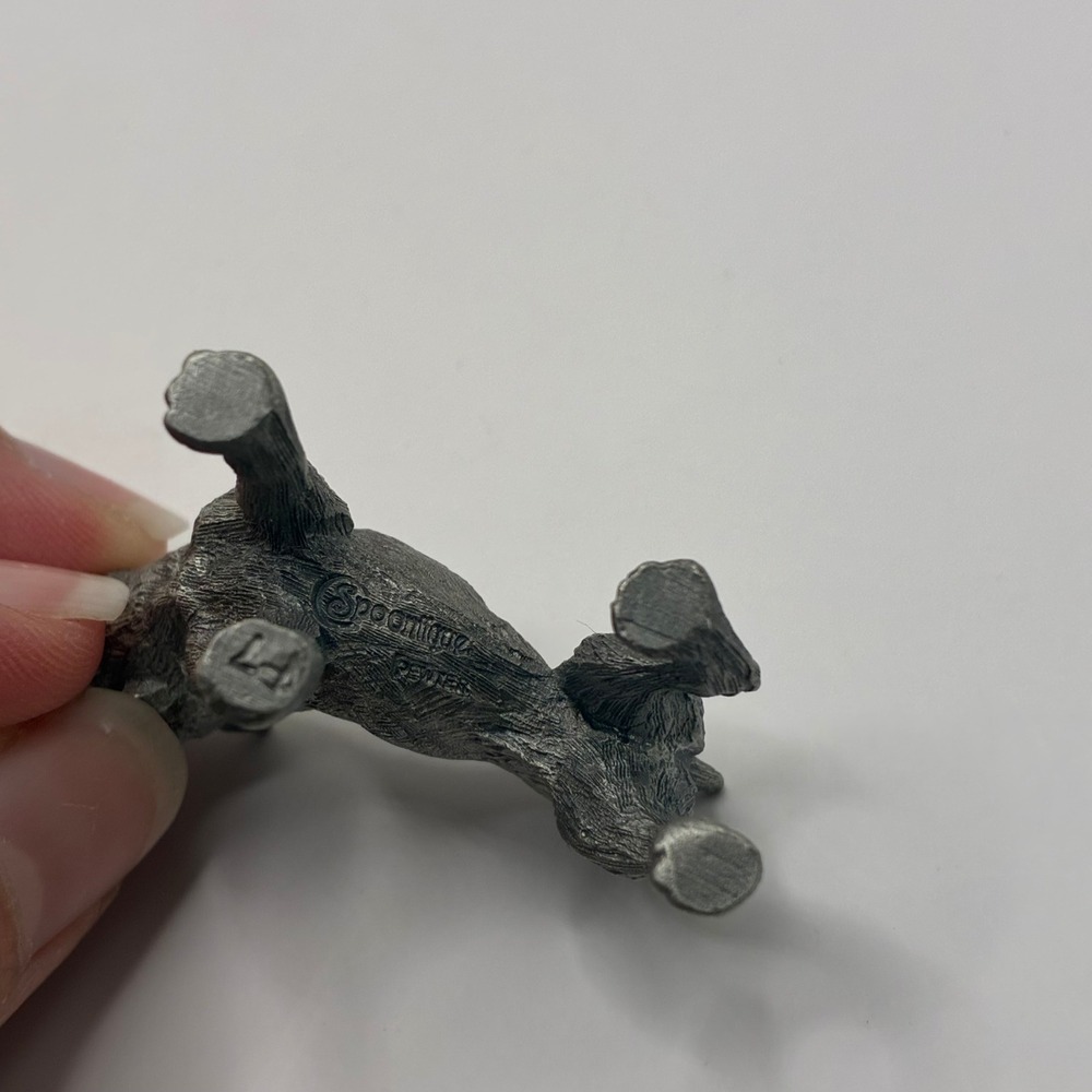 Spoontiques Pewter Boston Terrier French Bulldog Miniature Dog Figurine Vintage - Picture 3 of 5